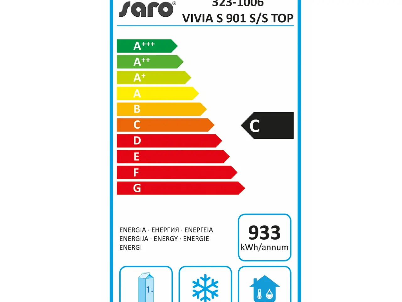 Billede 2 - Kølebord med 3 døre – B1368 x D700 x H876 mm