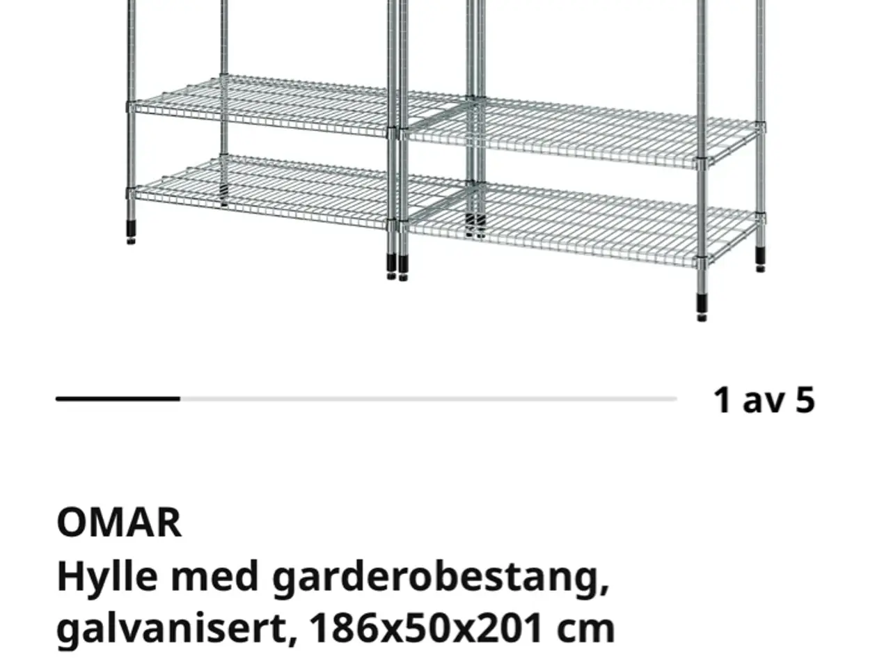 Billede 2 - Galvaniseret robust tøjreol