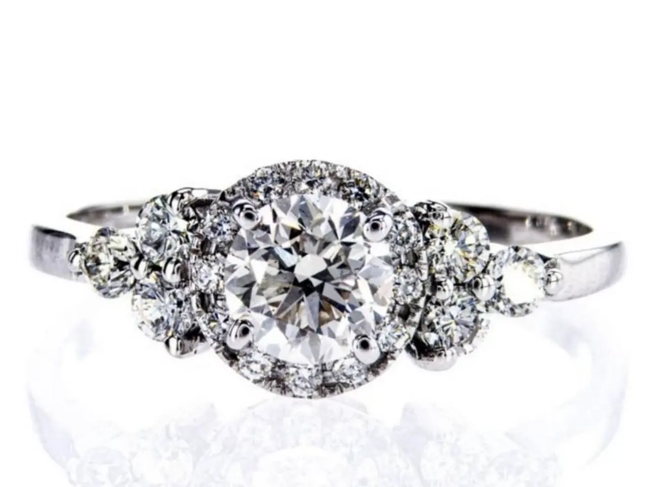 Billede 1 - Naturlig Diamantring 1,04ct