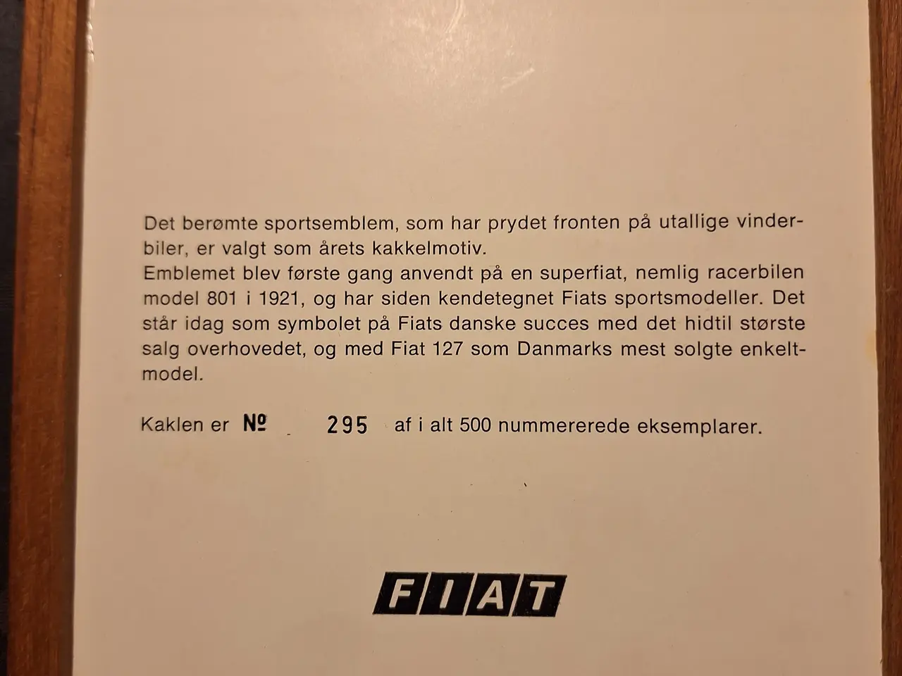 Billede 2 - Meget specielle Fiat kakler