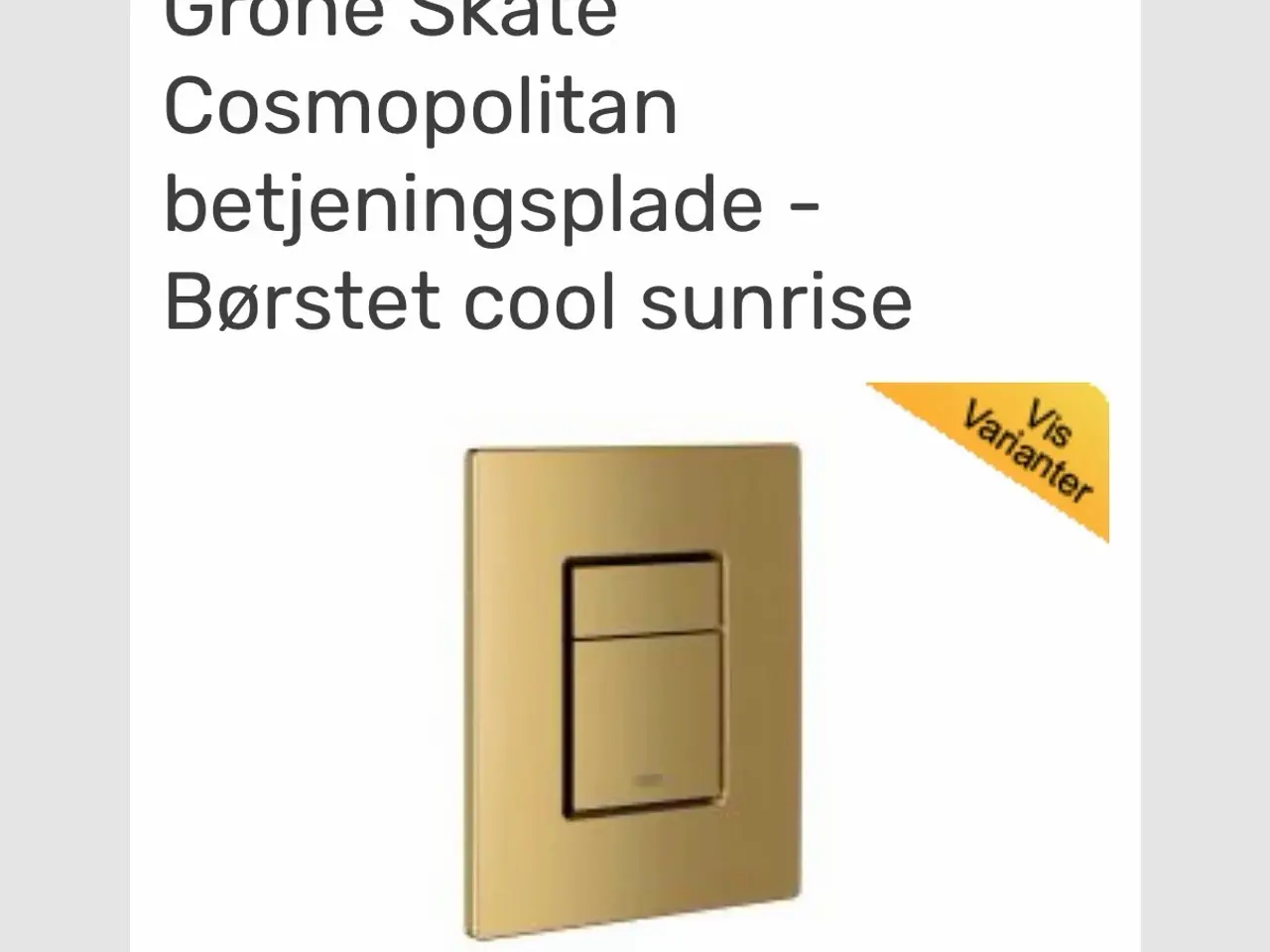 Billede 1 - Grohe betjeningsplade