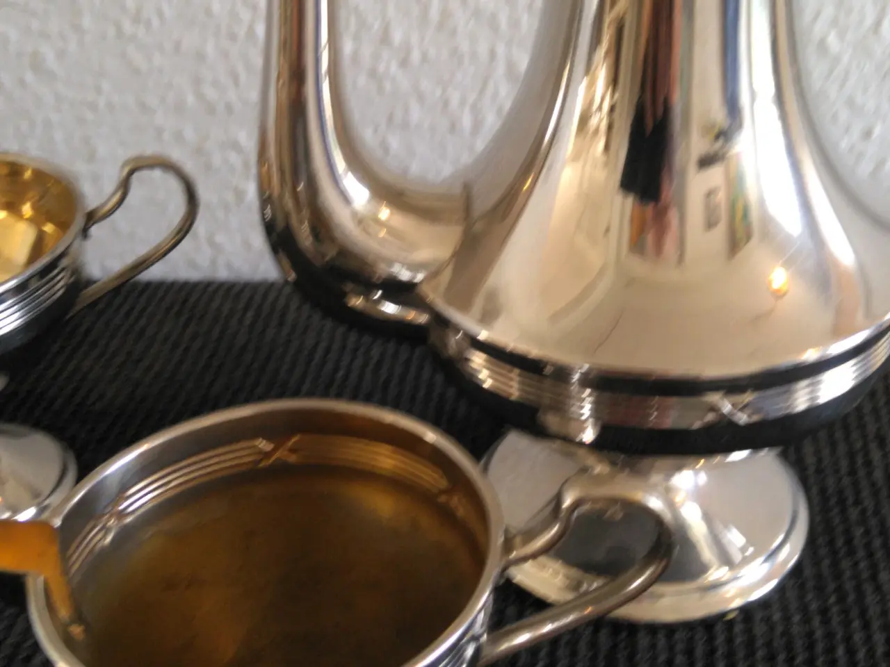 Billede 2 - Flot kaffekande, flødekande, sukkerskål i sølvplet