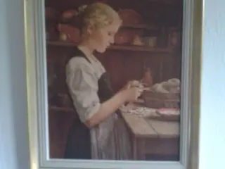 Billed efter maleri af Albert Anker 1886