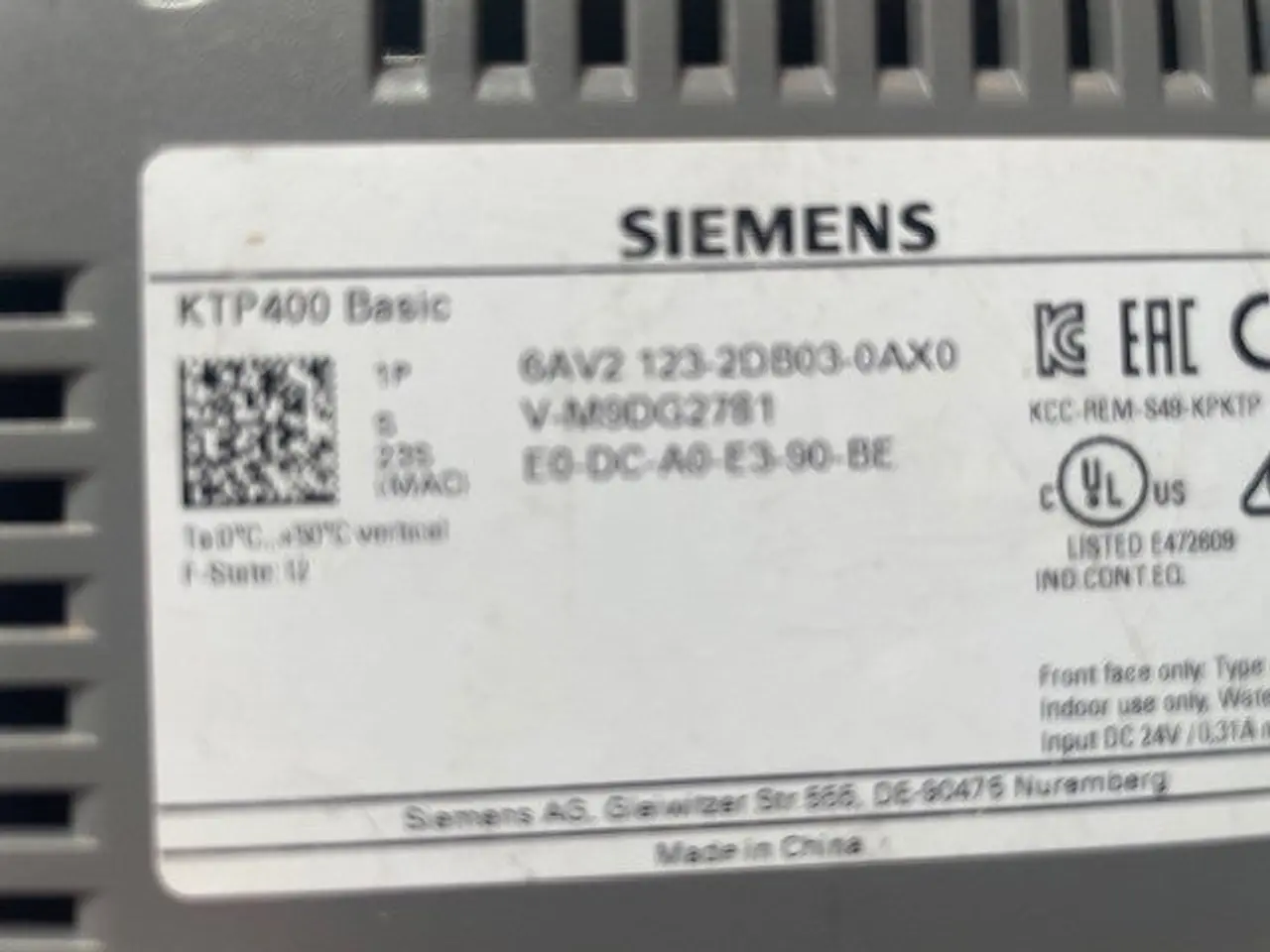 Billede 3 - Siemens SIMATIC HMI KTP400 Basic 4.3"