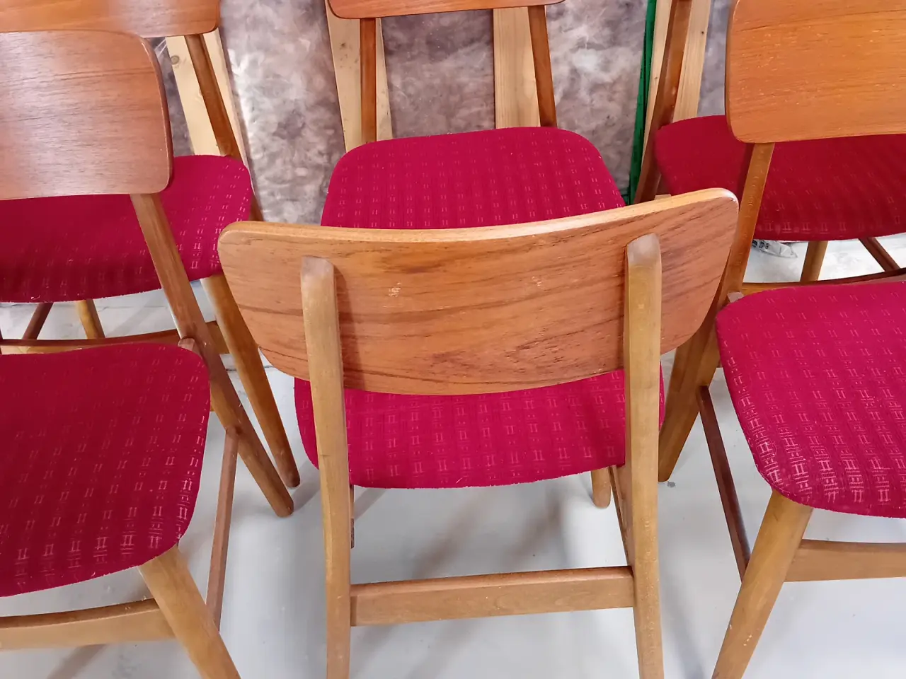Billede 5 - Spisebordsstole teak/bejdset bøg