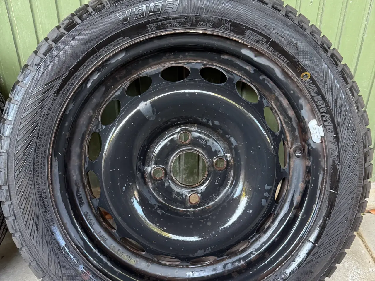 Billede 7 - 15” 4x100 Originale Stålfælge med nye vinterdæk