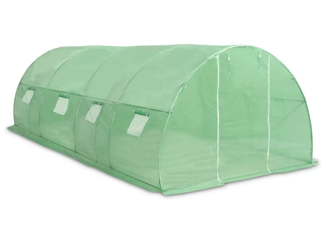Billede 5 - Drivhus 18 m² - 600 × 300 × 200 cm, grønt PE-net og galvaniseret stål