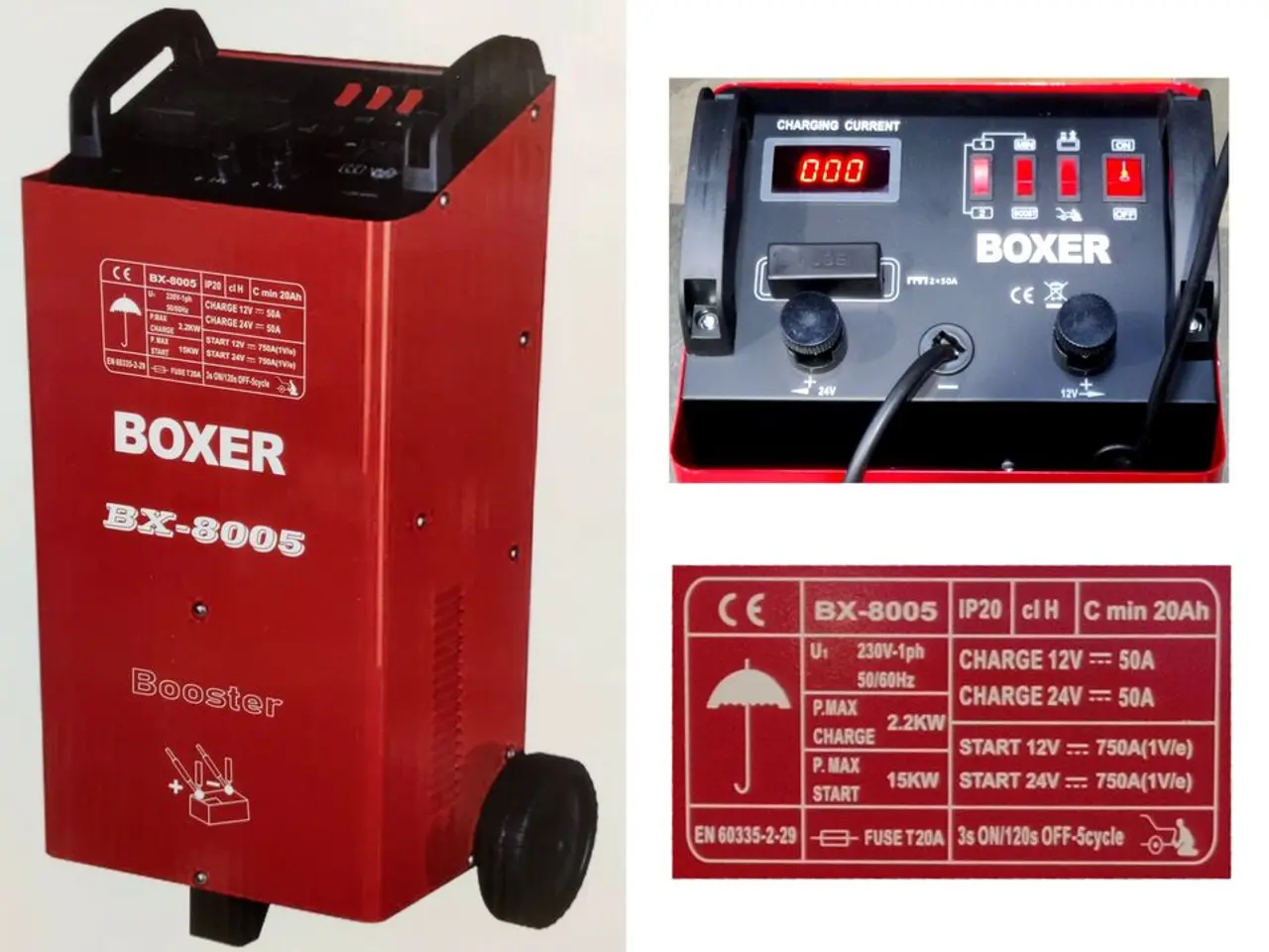Billede 1 - Værksteds batterilader 12/24 volt.