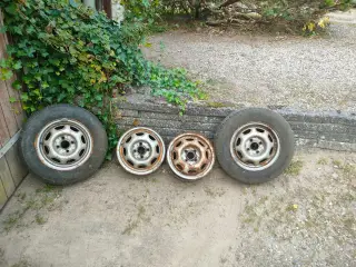 Original VW Golf 1 / Scirocco 1 Stålfælge sæt 13"
