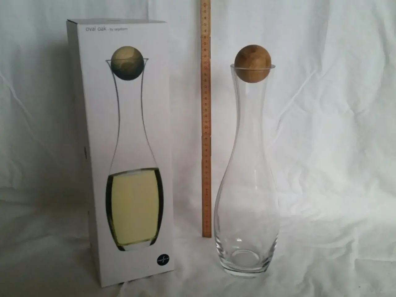 Billede 1 - Karaffel med træ prop . Oval oak