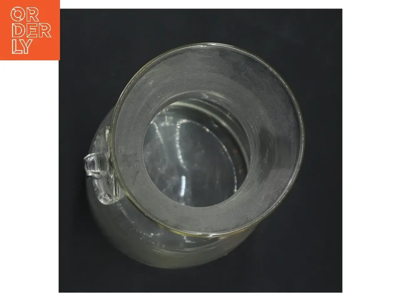 Billede 3 - Glaskaraffel med emblem (str. Ø 7,5 cm længde 27,5 cm)