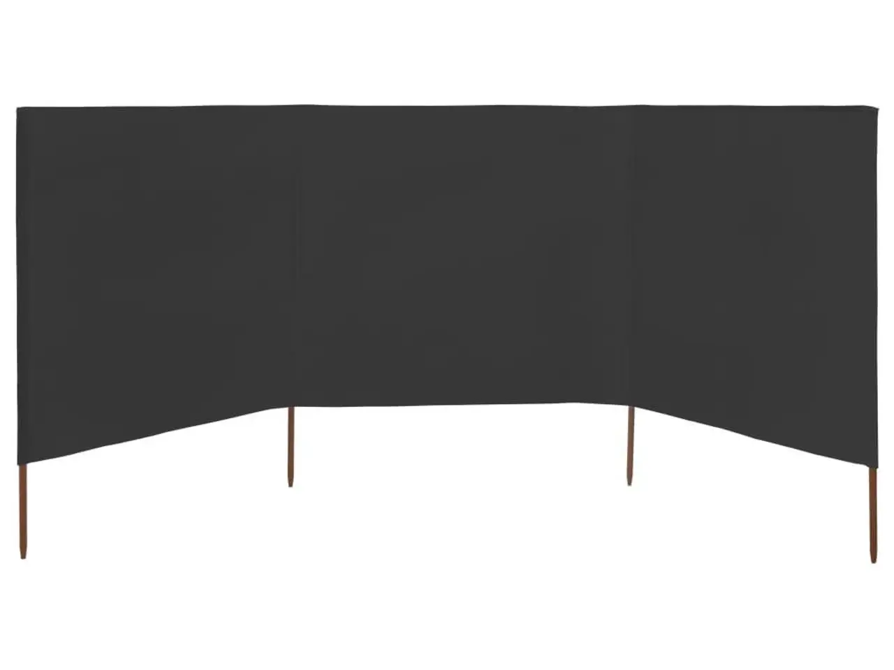 Billede 3 - 3-panels læsejl 400x80 cm stof antracitgrå