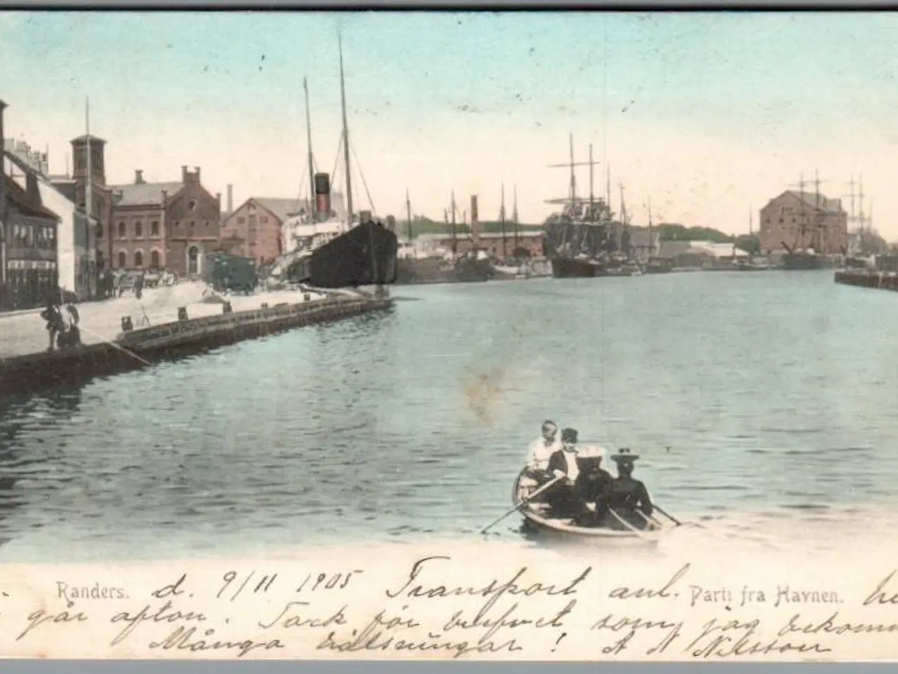 Billede 1 - Randers - Parti fra Havnen - Postkort - Brugt