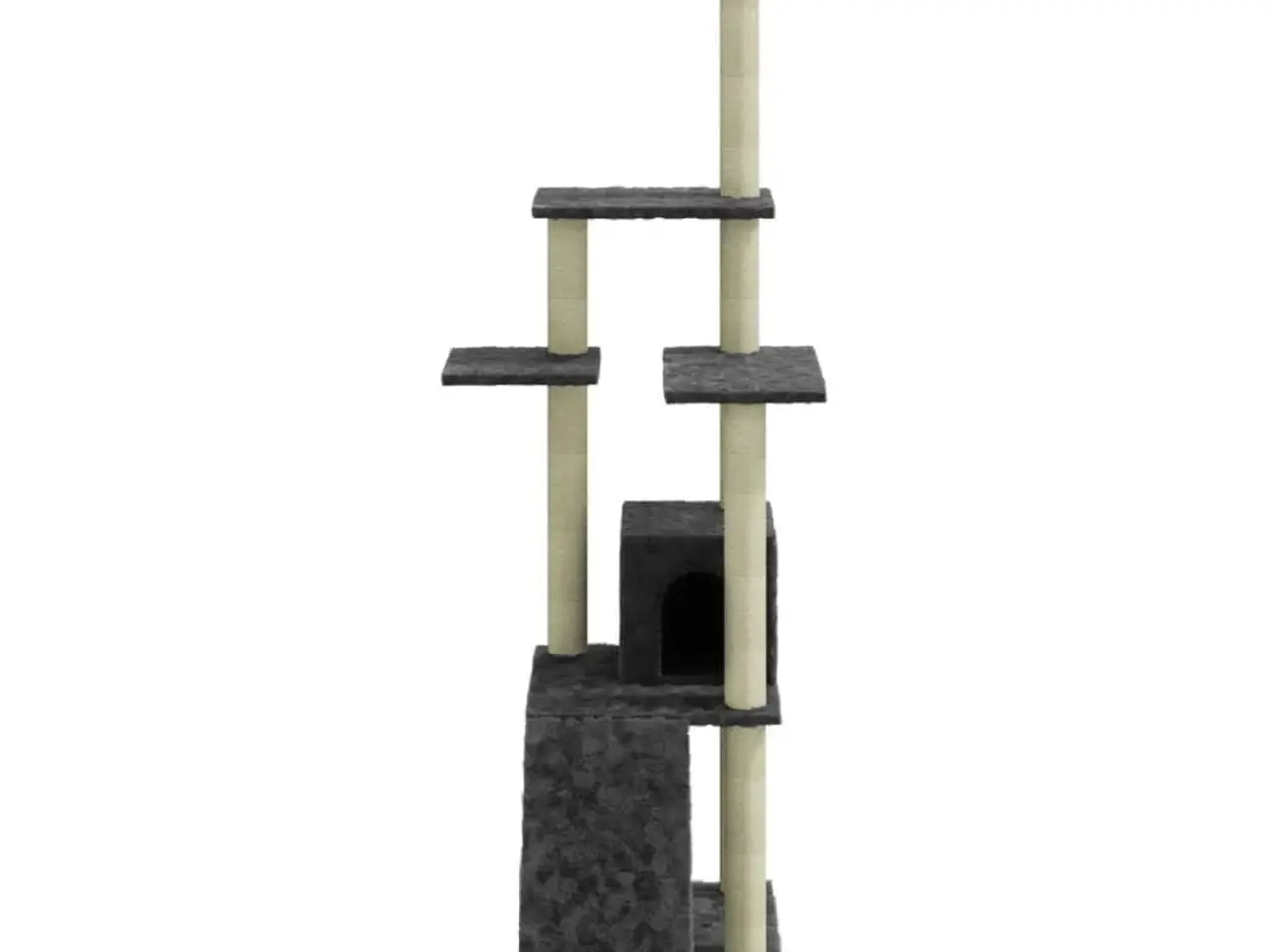 Billede 5 - Kradsetræ med sisal og rampe - 155 cm, mørkegrå