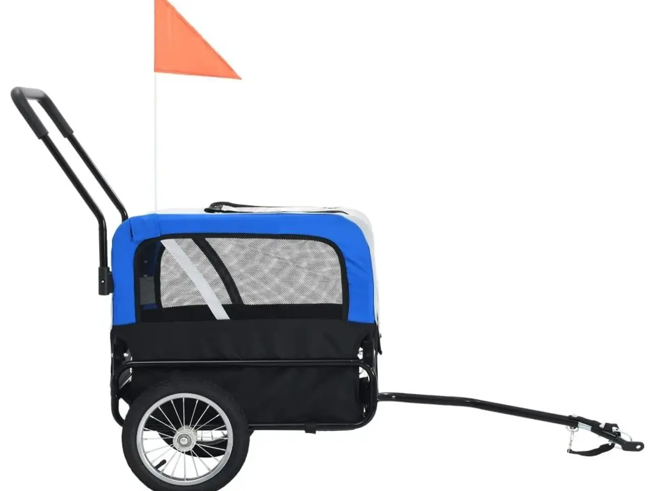 Billede 3 - 2-i-1 cykeltrailer og jogger til kæledyr grå og blå