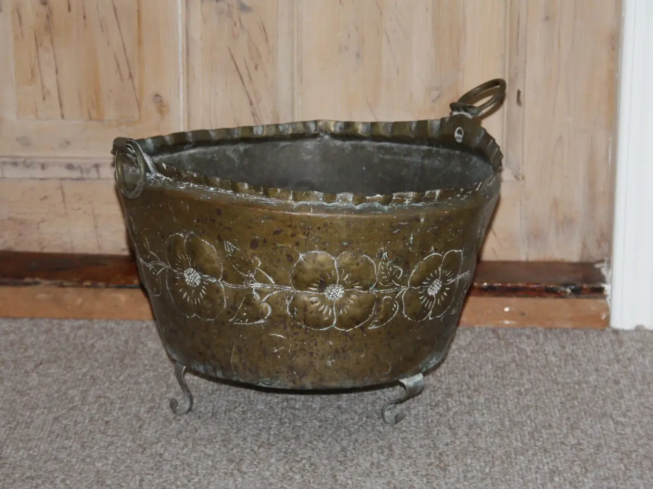 Billede 1 - Brænde spand lidt slidt diam. 34 cm