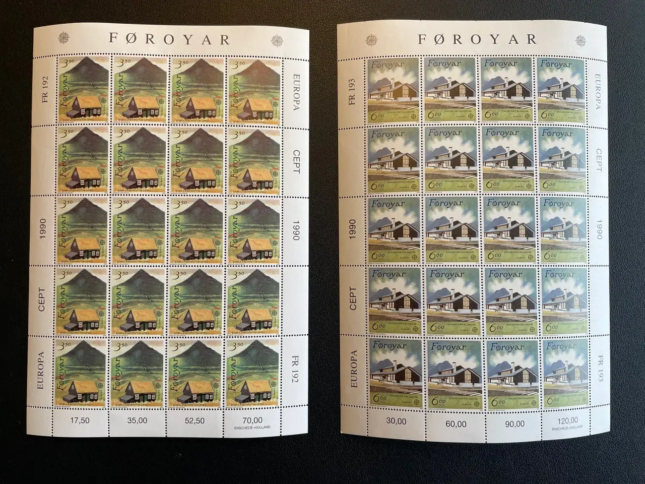 Billede 1 - Færøerne helark afa 192-93 - Postfriske