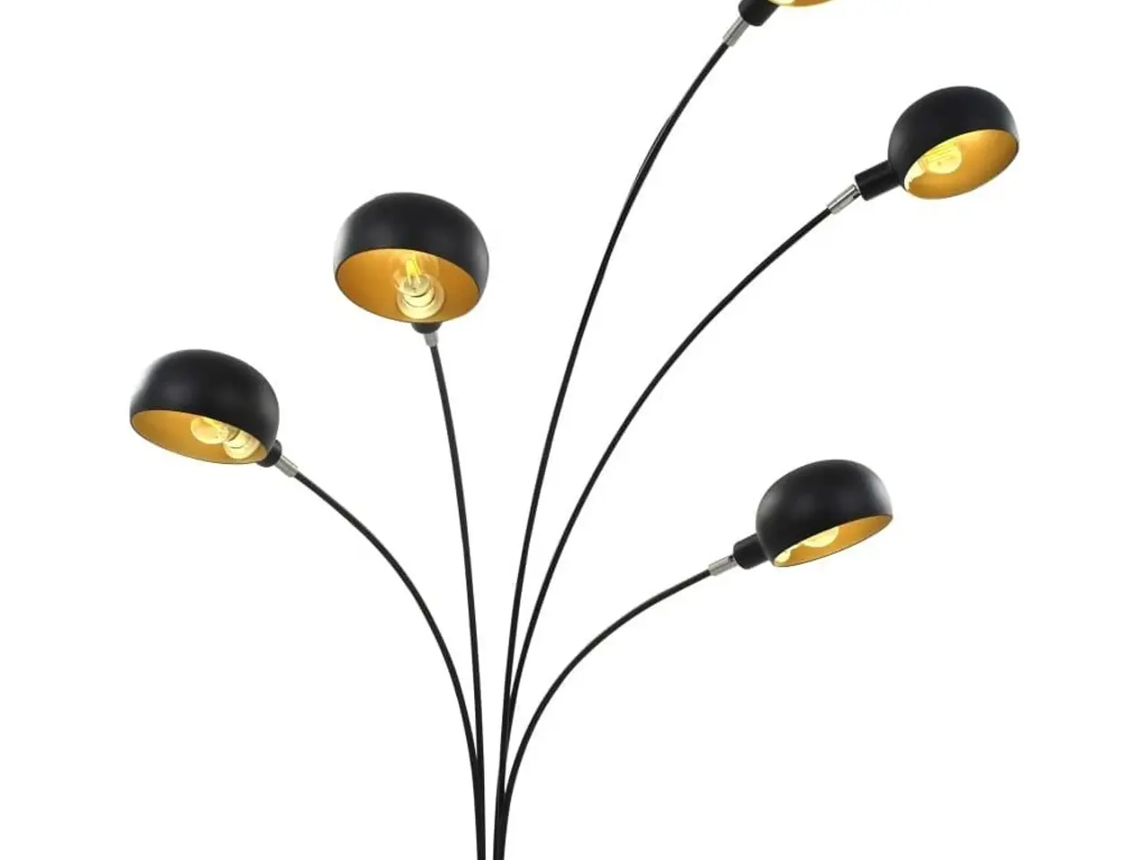 Billede 5 - Standerlampe 200 cm - 5 x E14 i sort og guld