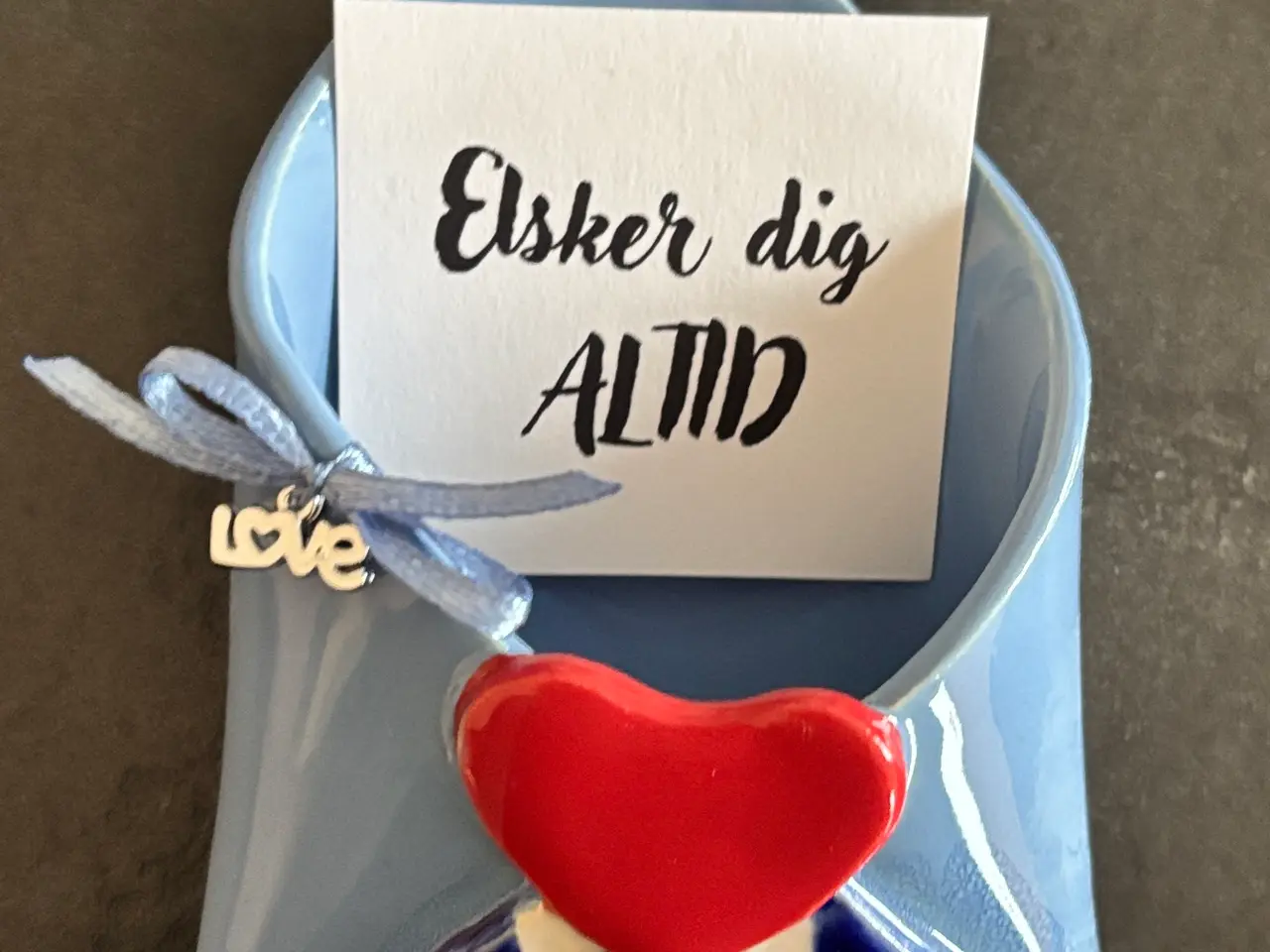 Billede 1 - Love note kuvert til små søde beskeder i keramik