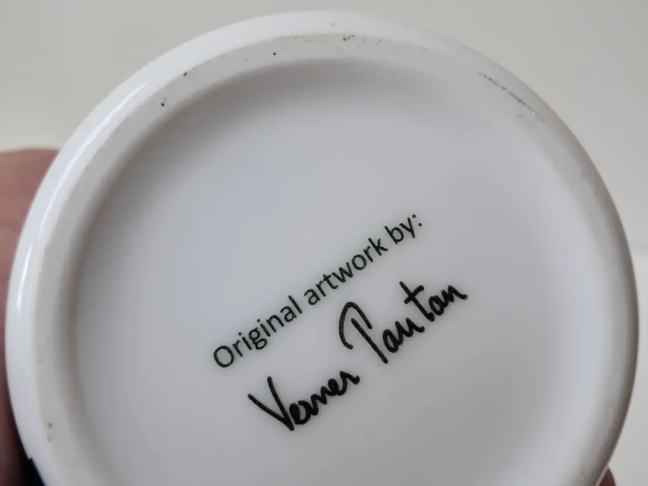 Billede 5 - Verner Panton vase mørkeblåblå og hvid.