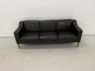 Mogens Hansen MH195 3 Pers.Sofa i Dark Brown læder