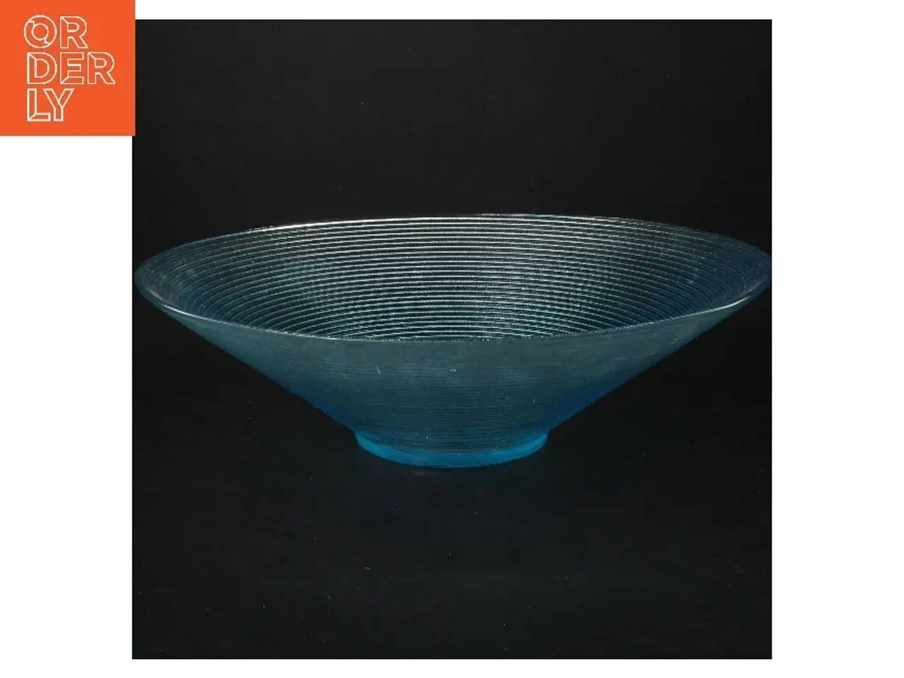 Billede 1 - Blå glasskål (str. Ø 29 cm)