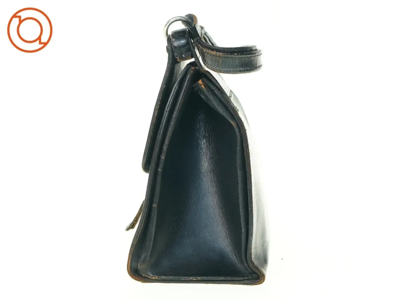 Billede 2 - Vintage Retro Kernelæder Taske (str. 37 x 14 x 27 cm)