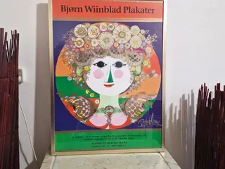 Original indrammet Bjørn Wiinblad udstillingsplaka