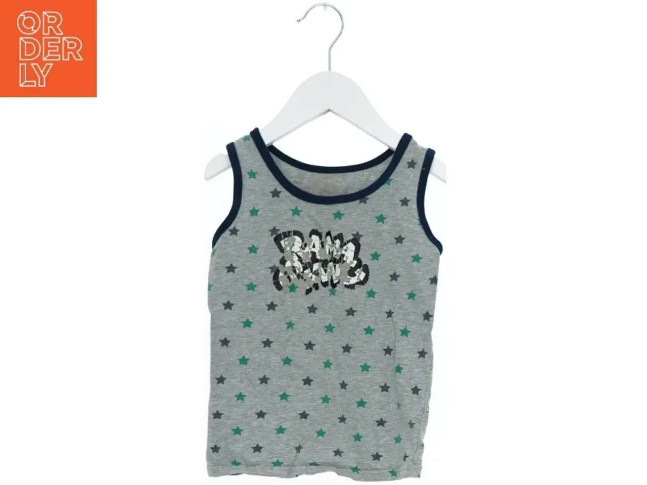 Billede 1 - Grå tanktop med stjernetryk fra DR (str. 104)