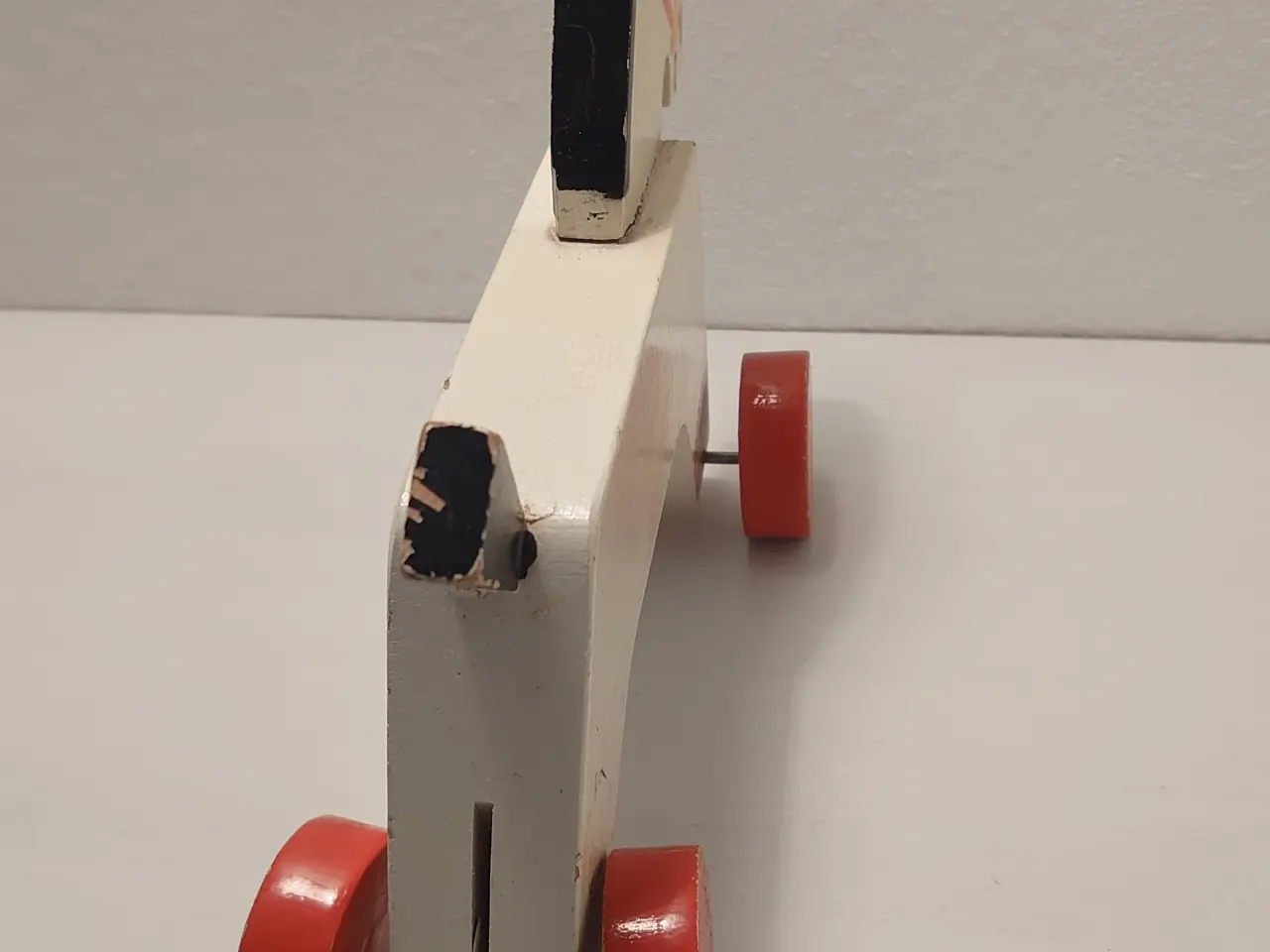 Billede 3 - Vintage stor trækhest(22cm)