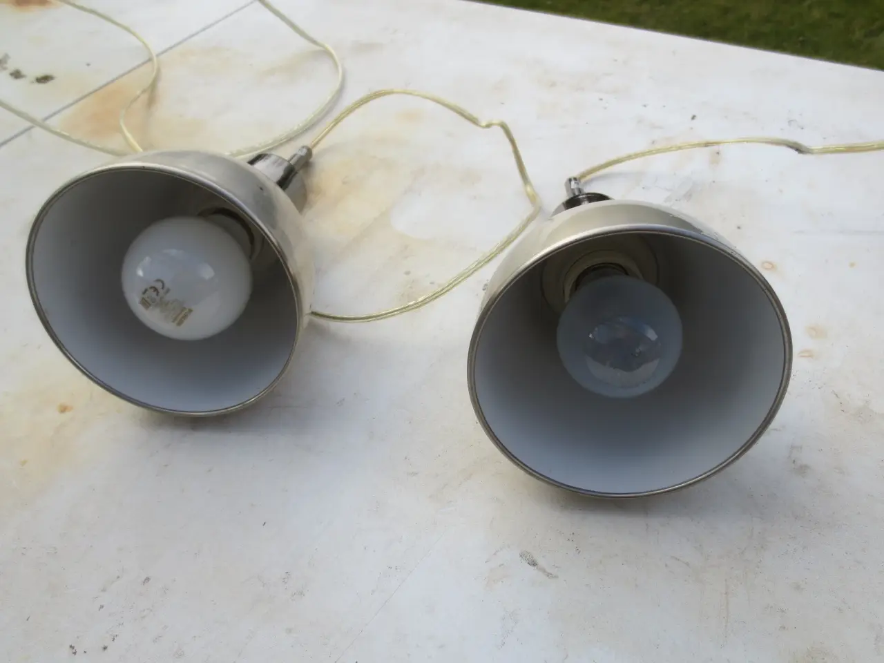 Billede 3 - 2 stk Retro Loftlamper Højde 24 cm