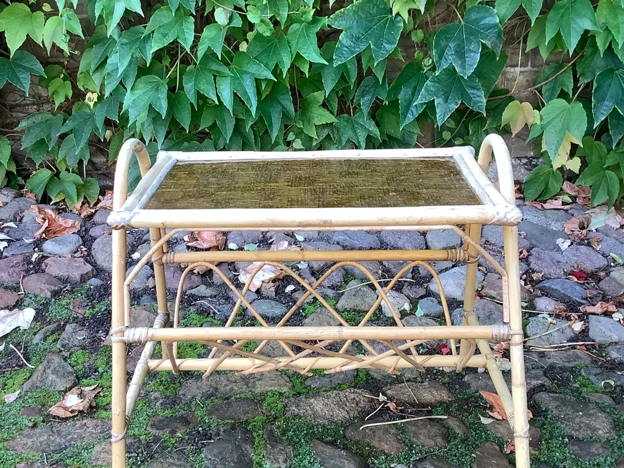 Billede 2 - Bambusbord med magasinholder