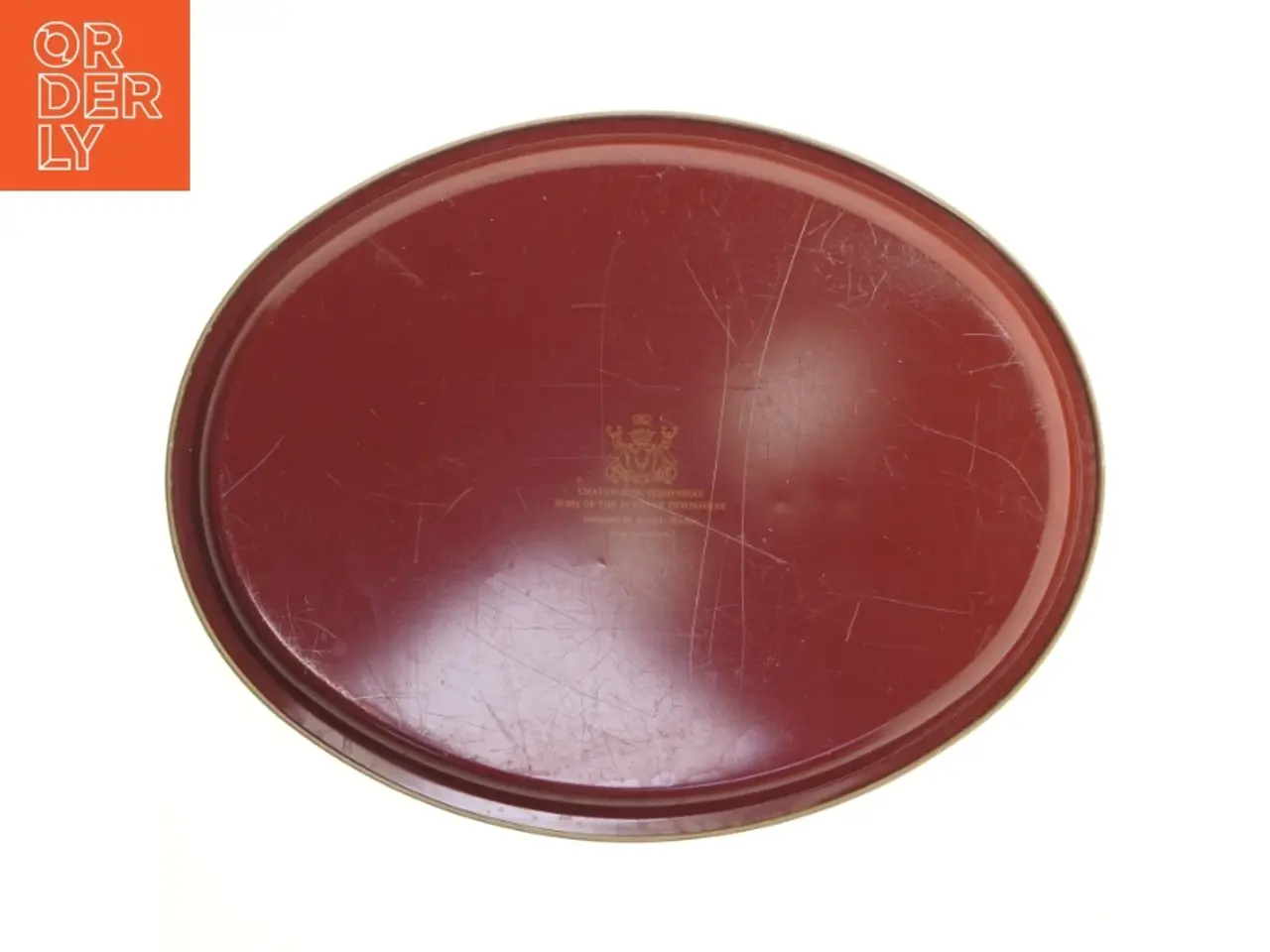 Billede 3 - Vintage britisk Dekorativ bakke med landskabsmotiv (str. 41x32 cm)