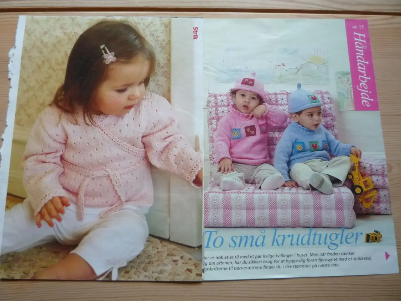 Billede 3 - 6 opskrifter på strikket babytøj