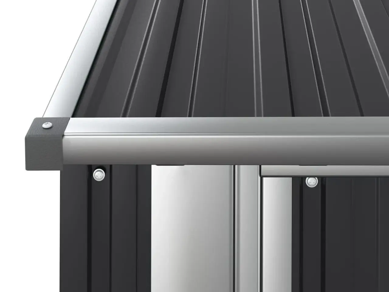 Billede 5 - Haveskur 180,5x97x209,5 galvaniseret stål antracitgrå