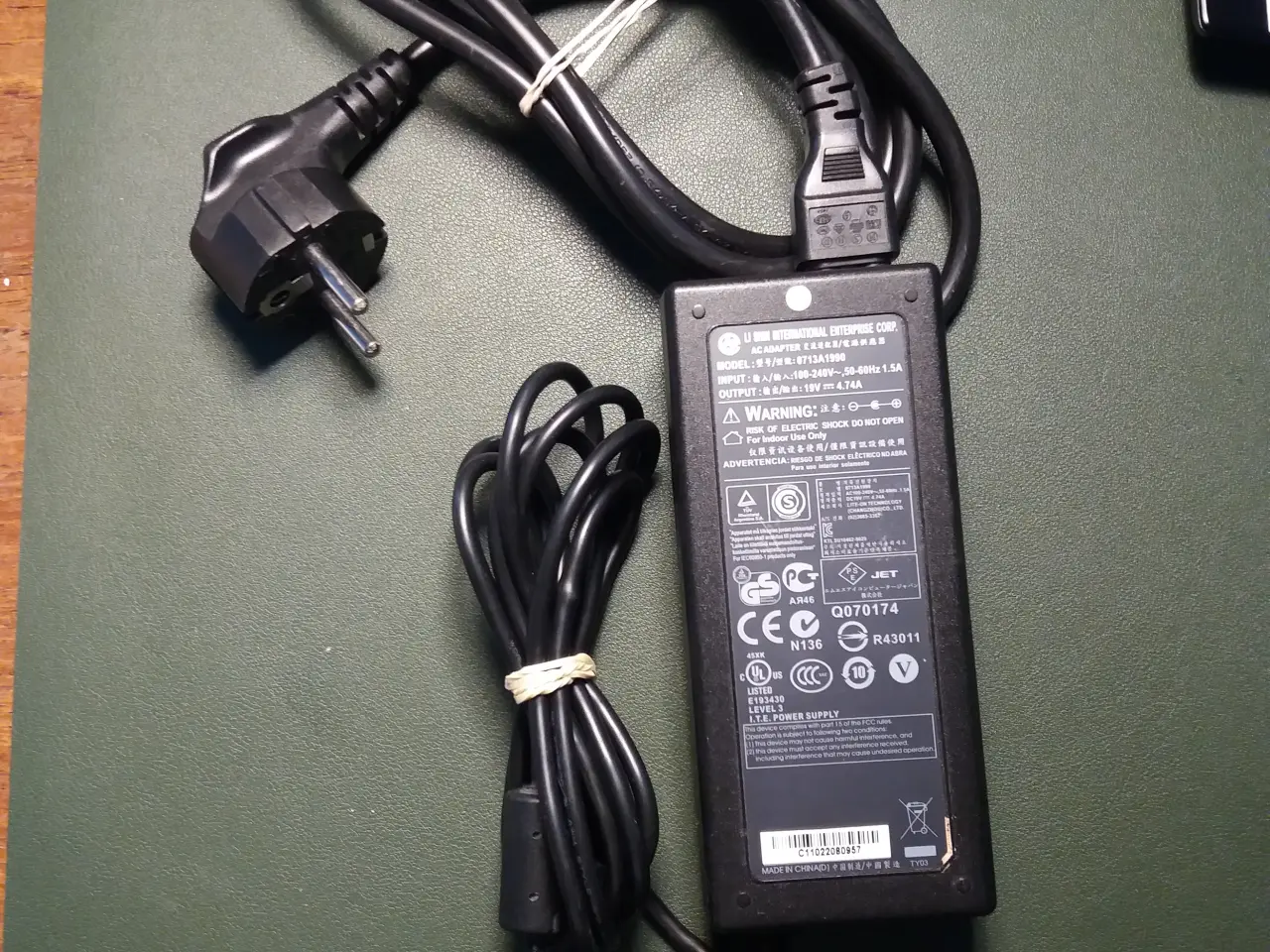 Billede 1 - Strømforsyning 19V - AC Adapter, ADP-90SB BB
