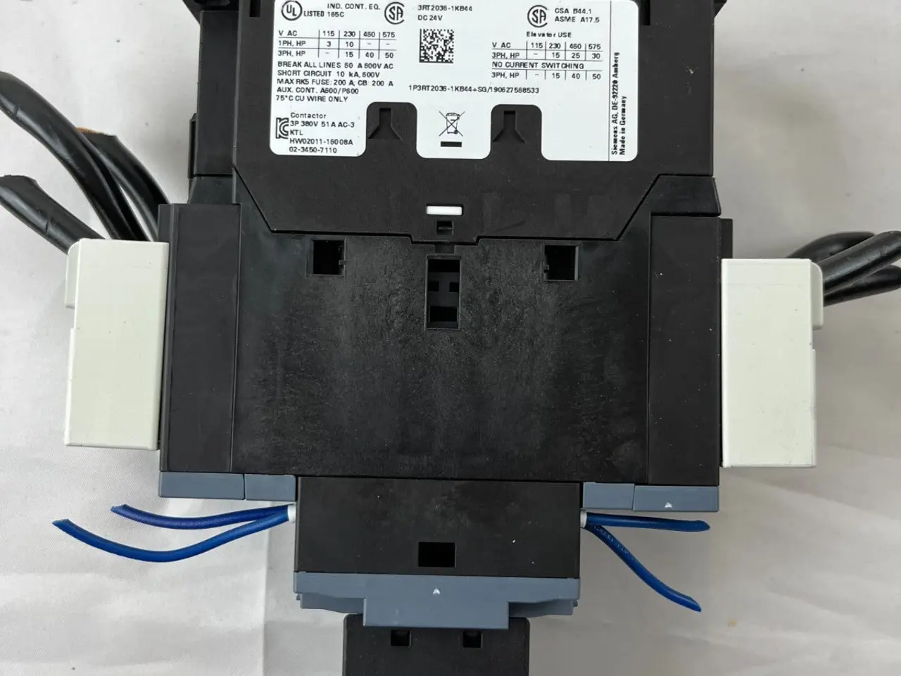 Billede 6 - Siemens 3RT2036-1KB40 kontaktor 24VDC w Aux