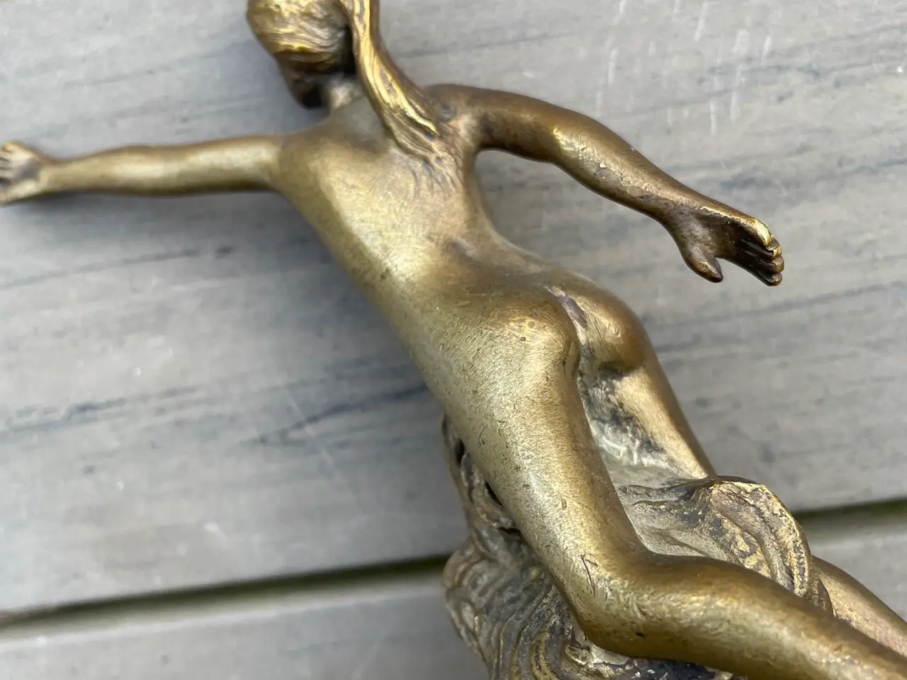 Billede 4 - Gl. kølerfigur i messing
