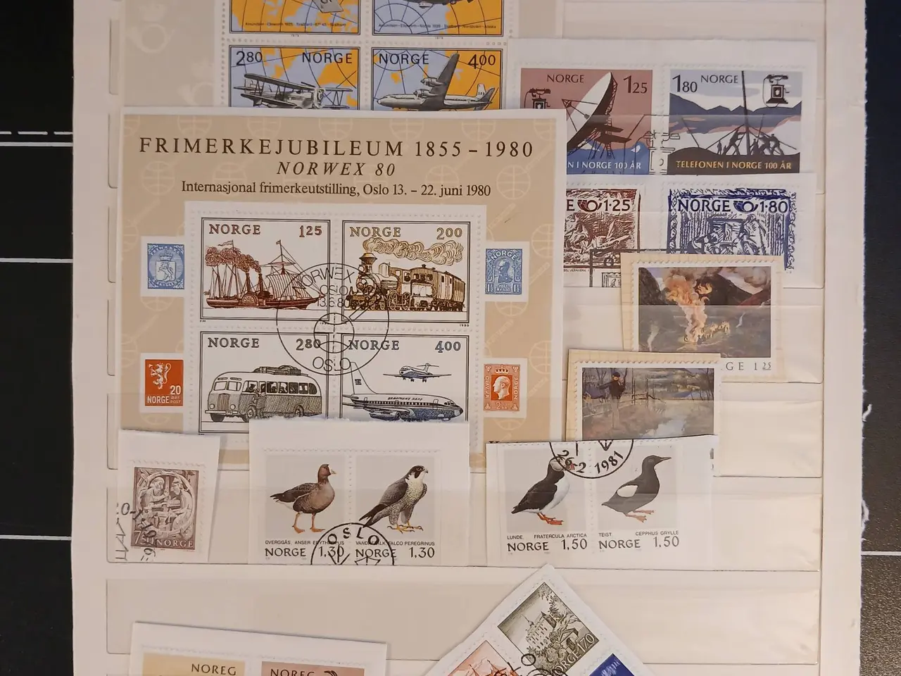 Billede 1 - Norge (204) 2 plancher m blandede norske frimærker