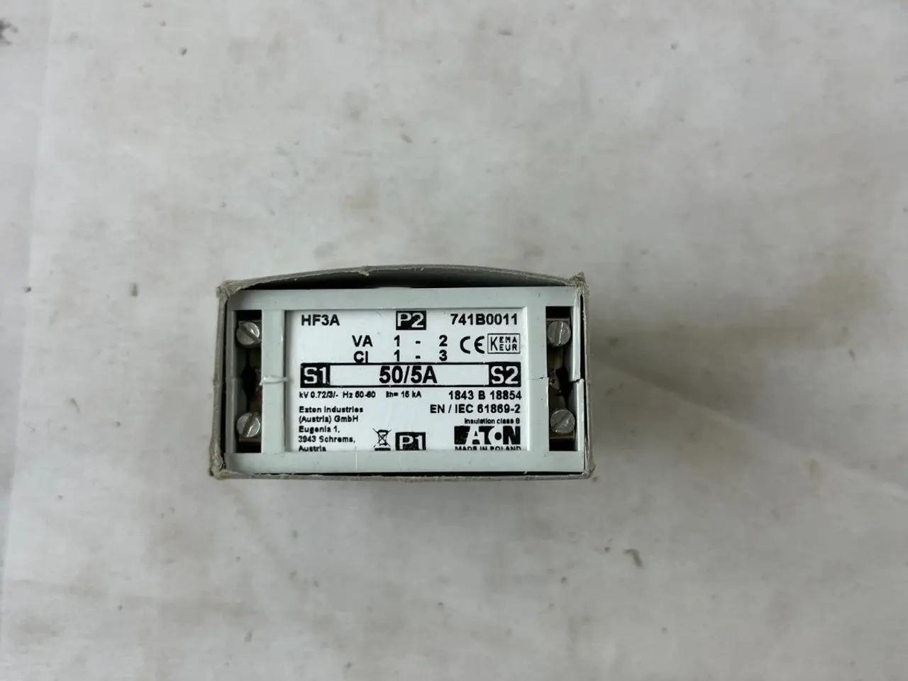 Billede 5 - Eaton HF3A 741B0011 strømtransformer 50/5A 1VA IEC
