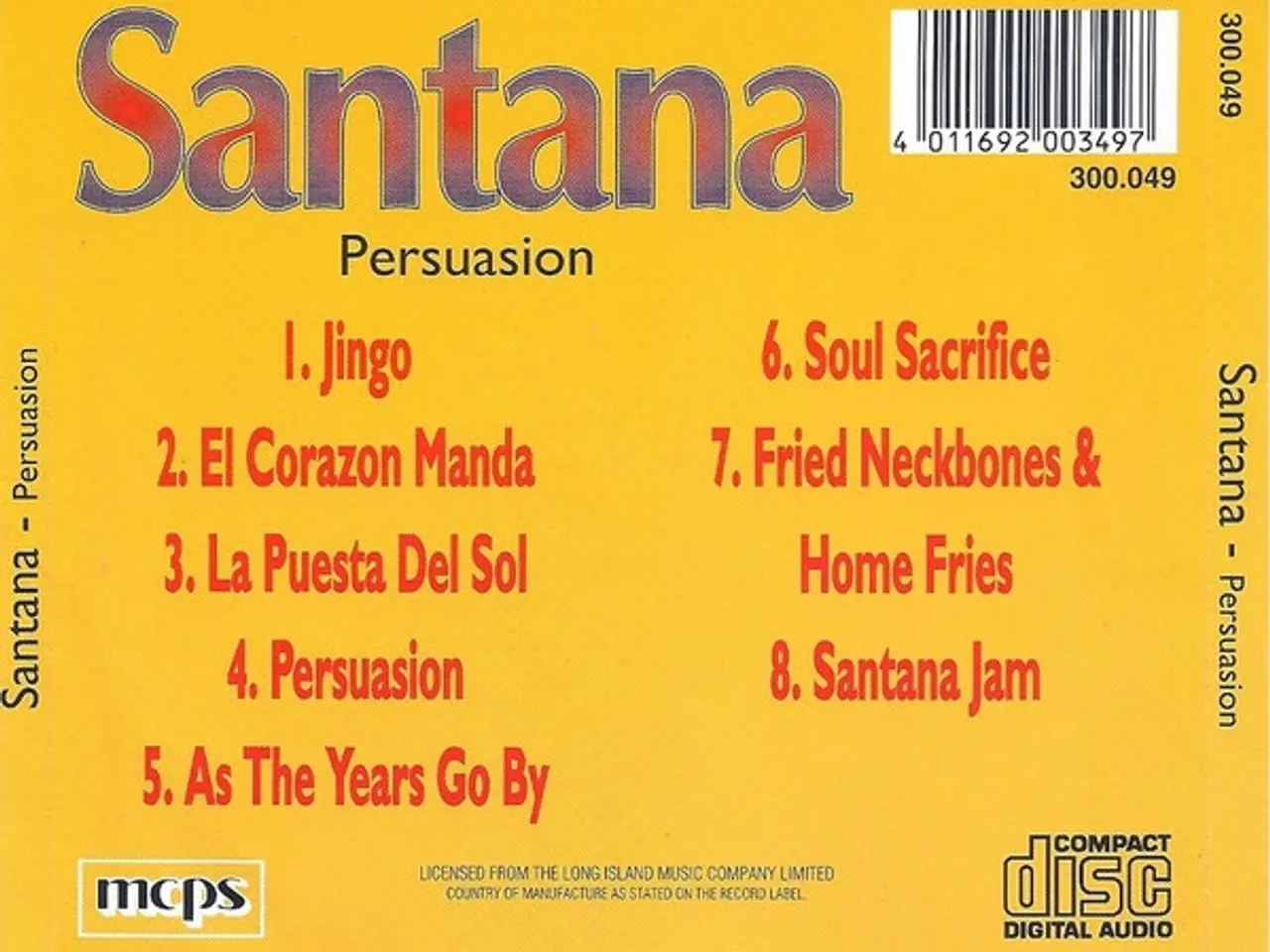 Billede 2 - Santana – Persuasion (Santana Jam) – CD