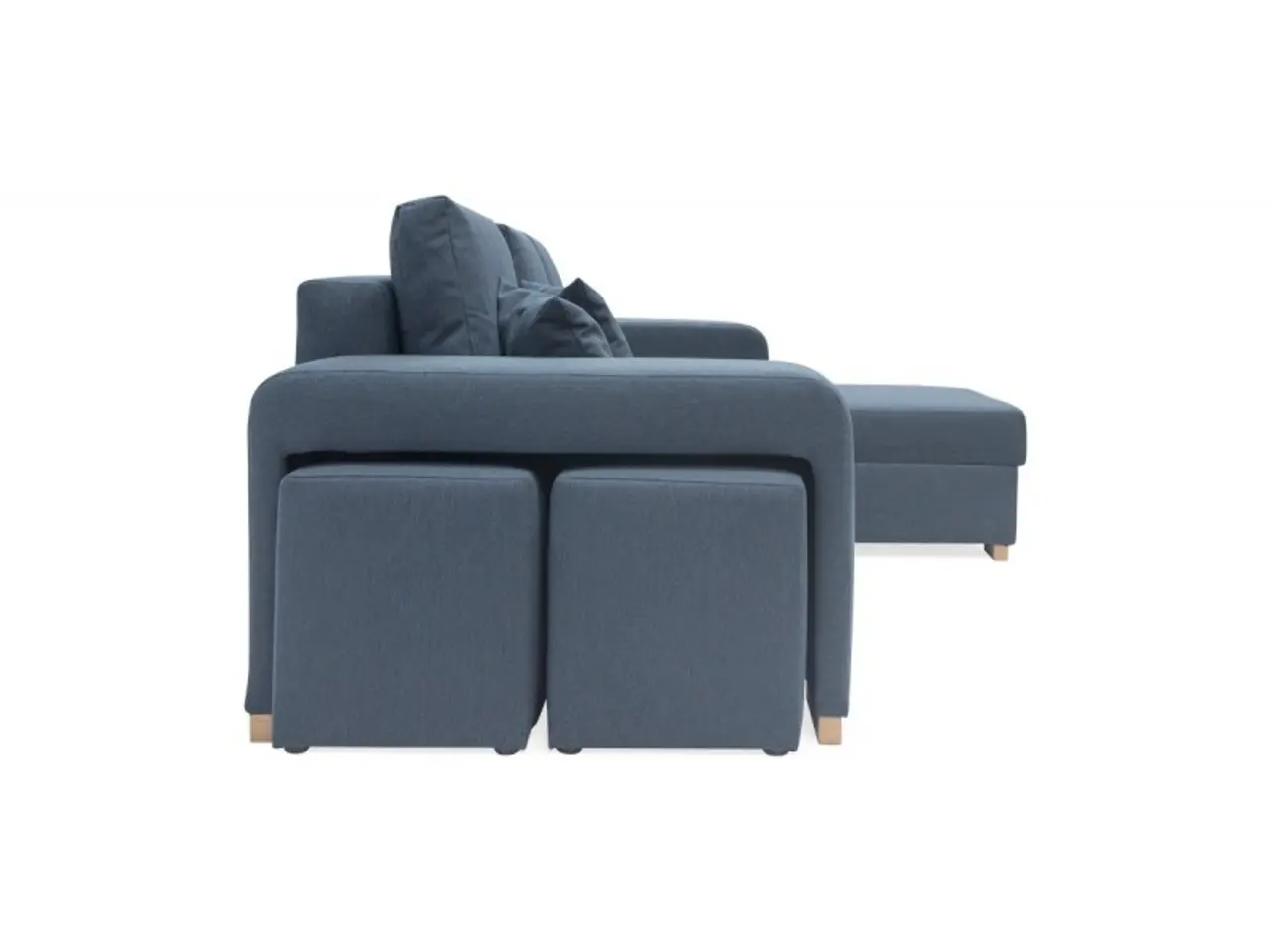 Billede 10 - Mark vendbar sovesofa m. puffer - Blå Inari 80