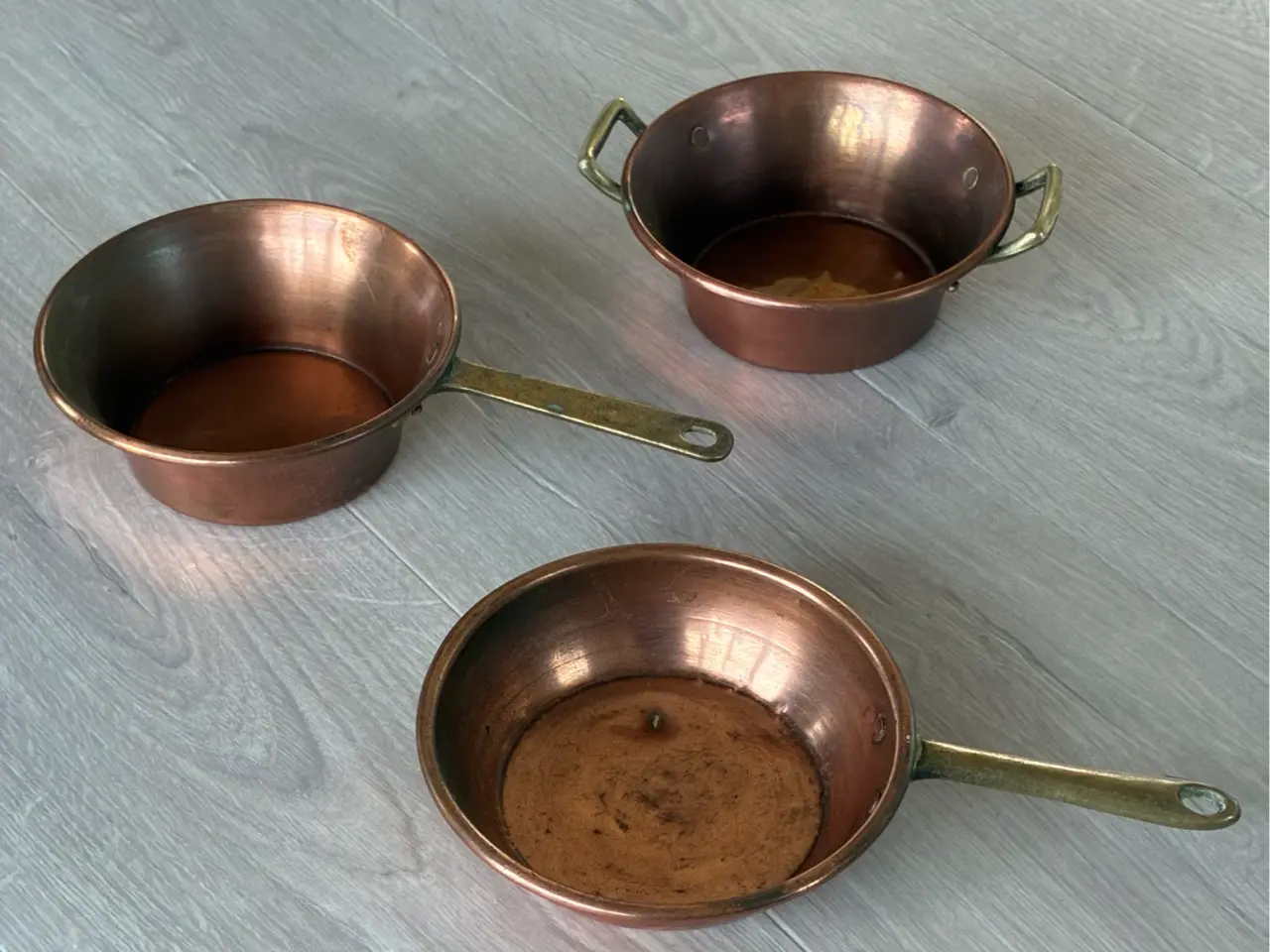 Billede 3 - Små vintage kobber kasseroller / sautépander