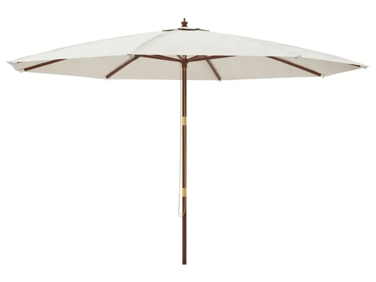 Billede 2 - Haveparasol med træstang 400x273 cm sandfarvet