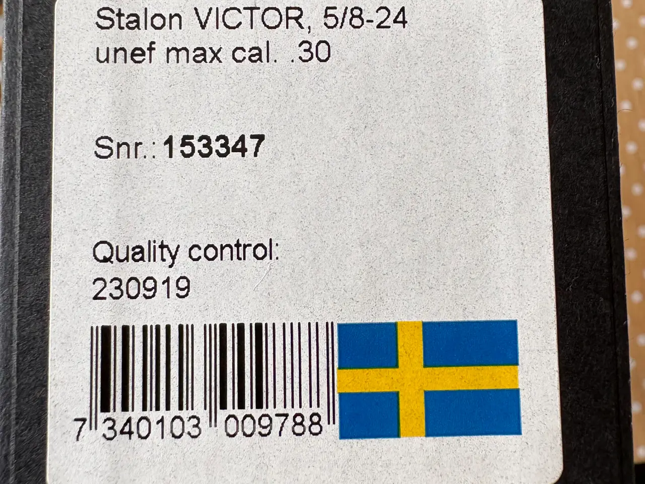 Billede 21 - Lyddæmper: STALON Victor 5/8-24 Unef Max 30″