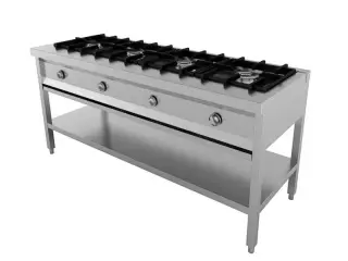  Pandekage komfur til Gas – 4 Blus – 26 kW