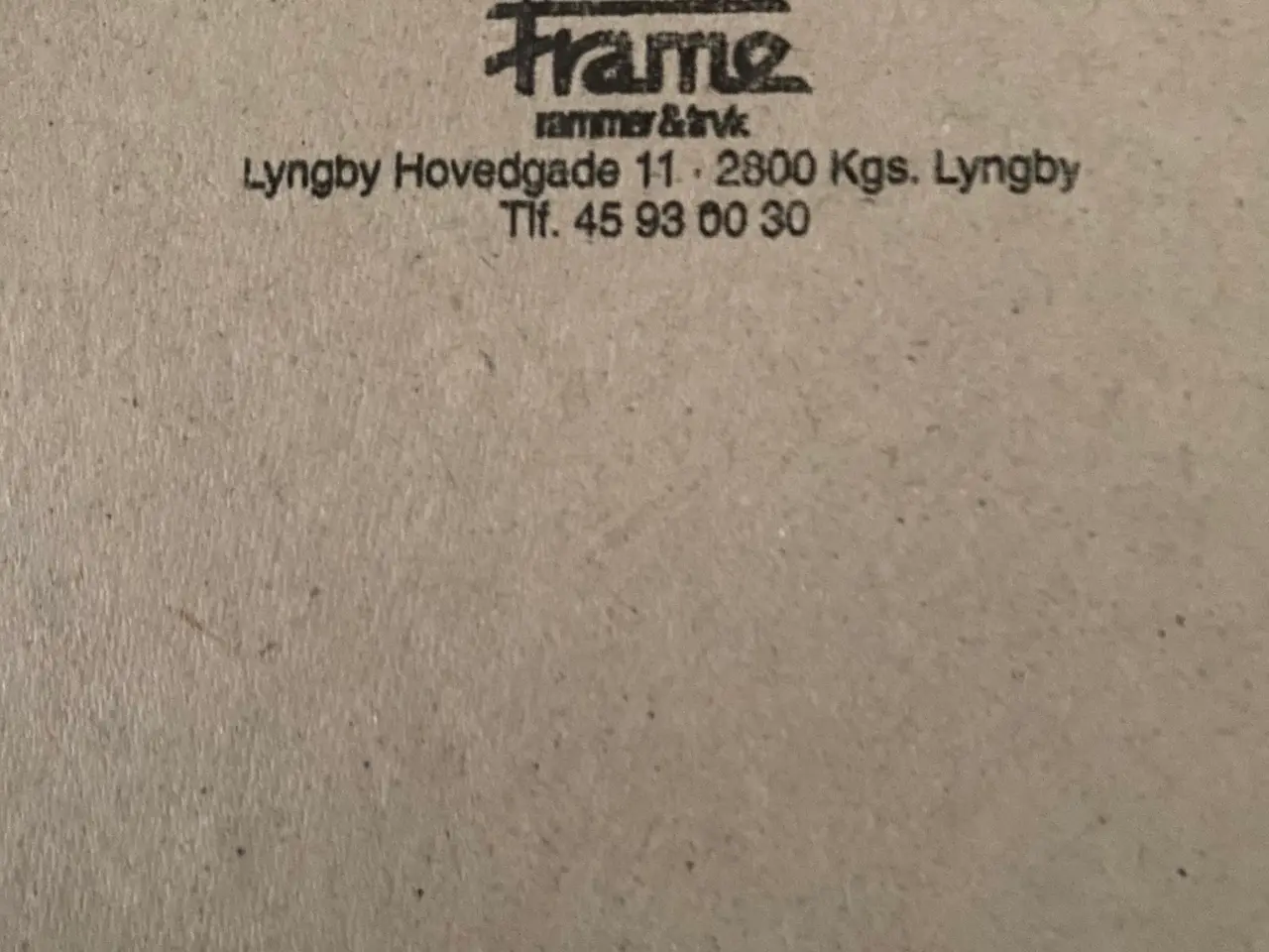Billede 2 - Stor ramme med plakat. Nypris er >700