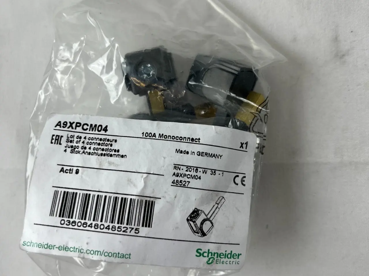 Billede 2 - Schneider Electric A9XPCM04 100A Monoconnect stik