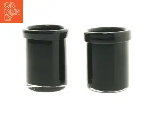 Par af sorte glas vaser fra Villa Collection Denmark (str. 9x7 cm)