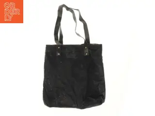 Sort stof taske (str. 41x40x11 cm)